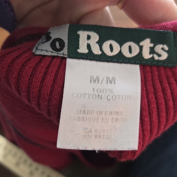 Y2K Cotton Roots Red And Black Knit Fitted Top Medium - Picture 3 of 8